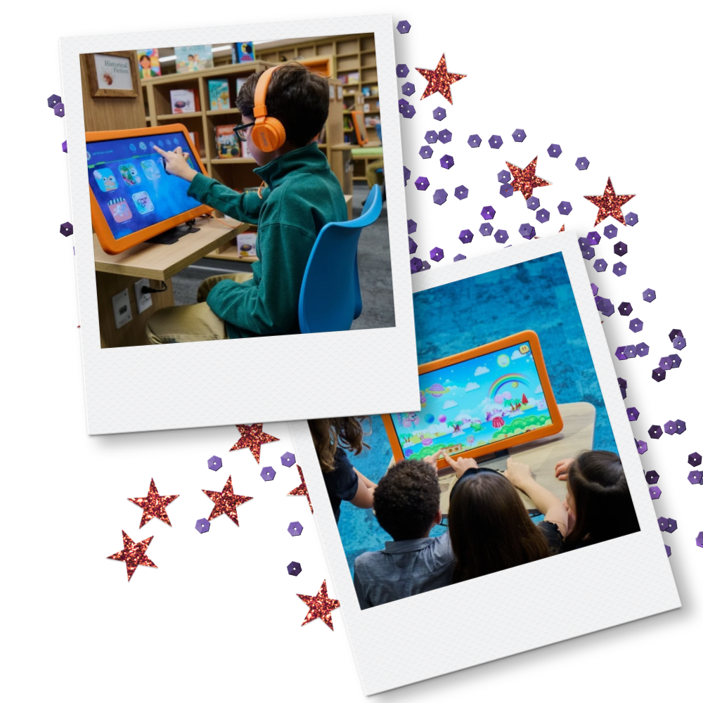 Children playing on Launchpad Quest