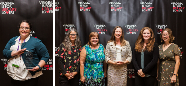Jennifer Brown was named the 2019 Librarian of the Year. Central Rappahannock Regional Library Youth Services won the Public Innovator Award for 2019.